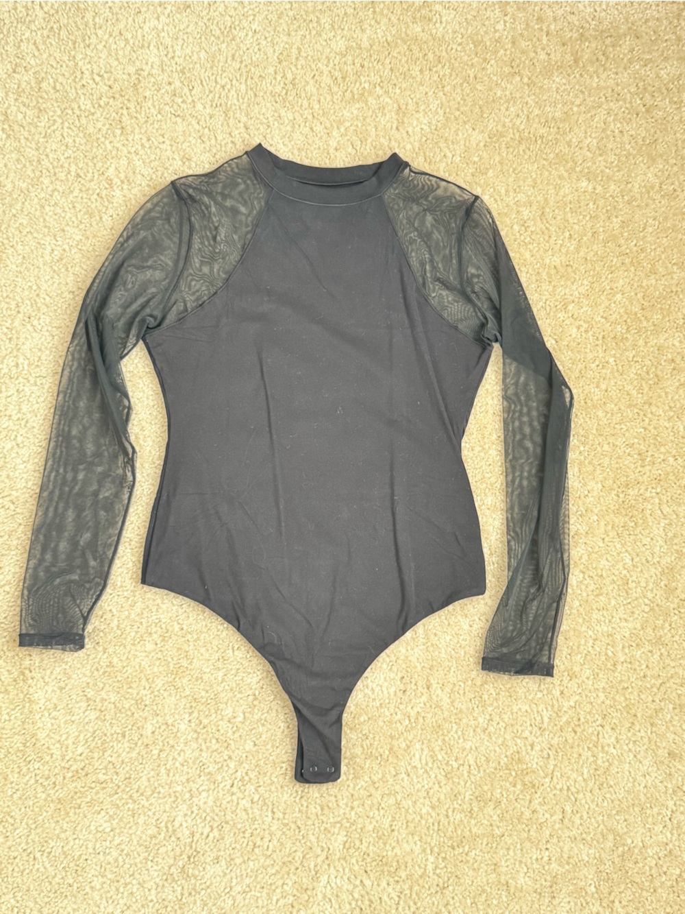 🔹 PUMIEY Sheer Mesh Long Sleeve Bodysuit – Size L – NWOT - Picture 2 of 5
